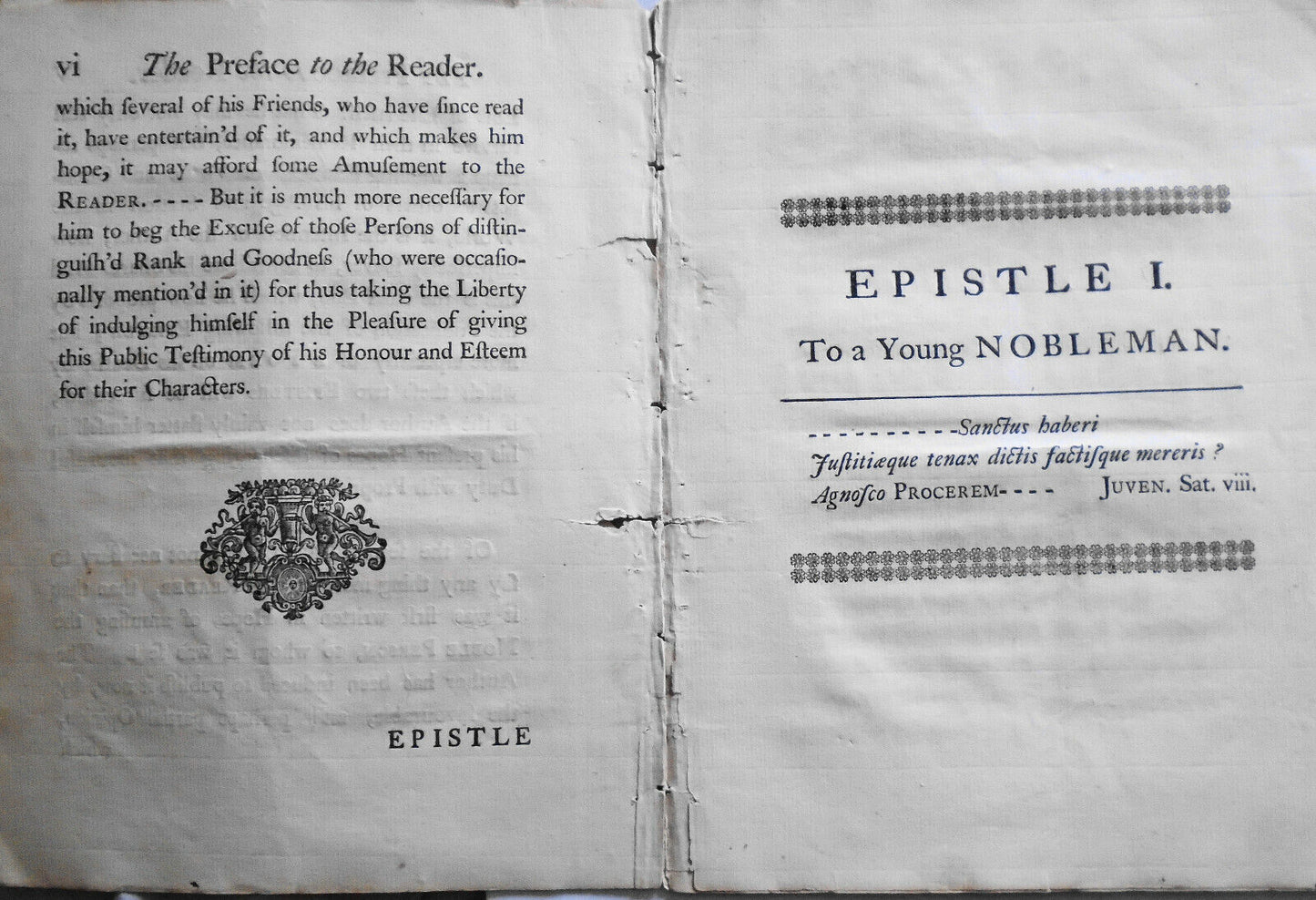 1745 Epistle To A Young Nobleman From His Preceptor Written 1735-6 by Rev Dalton