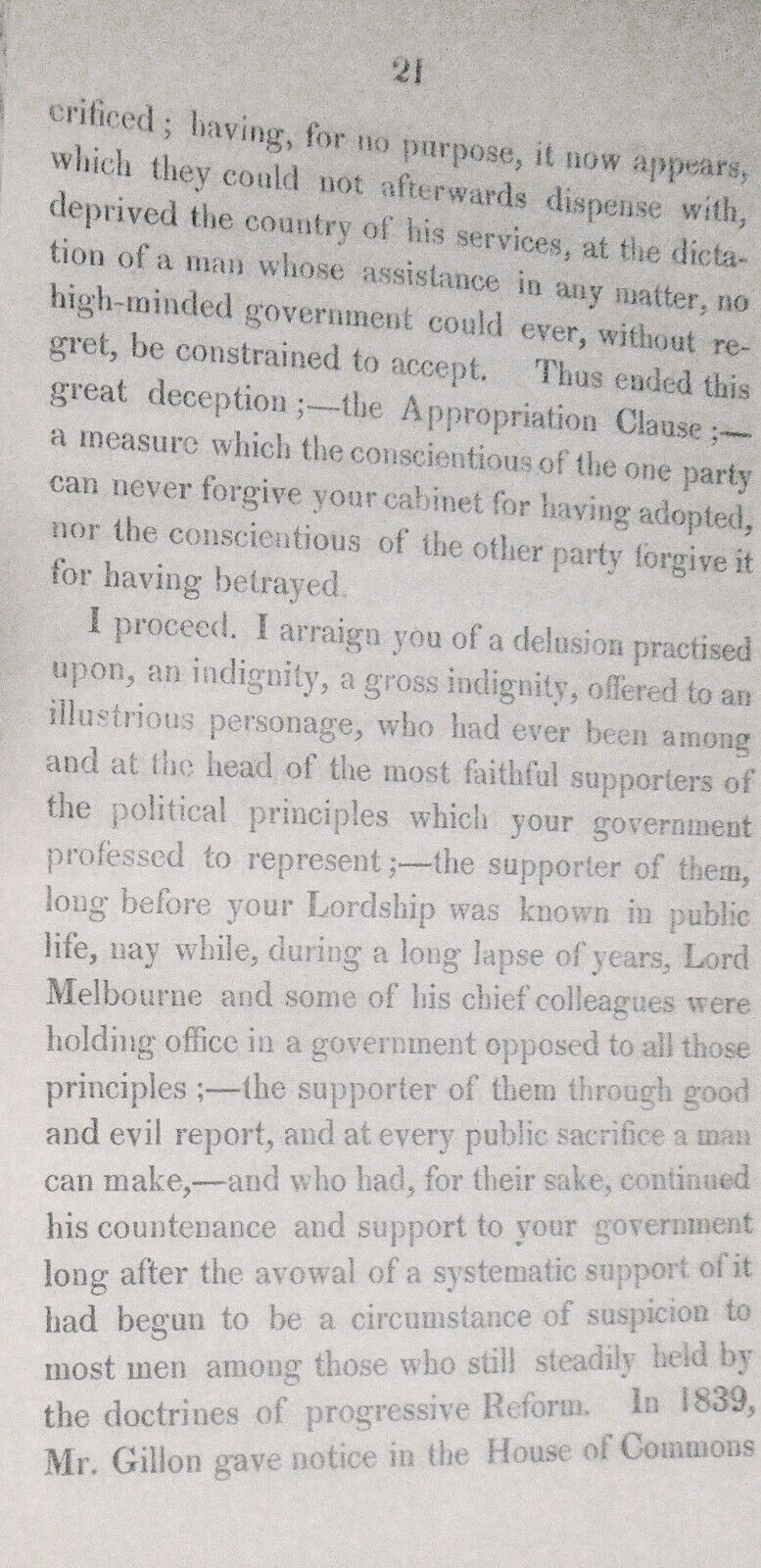 1842 Remarks on conduct of the late Government... in letter to Lord John Russell