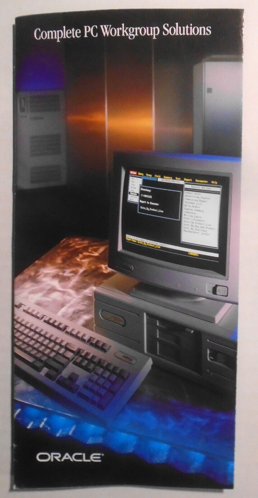 Oracle - Complete PC Workgroup Solutions - Promo brochure for servers, etc. 1989