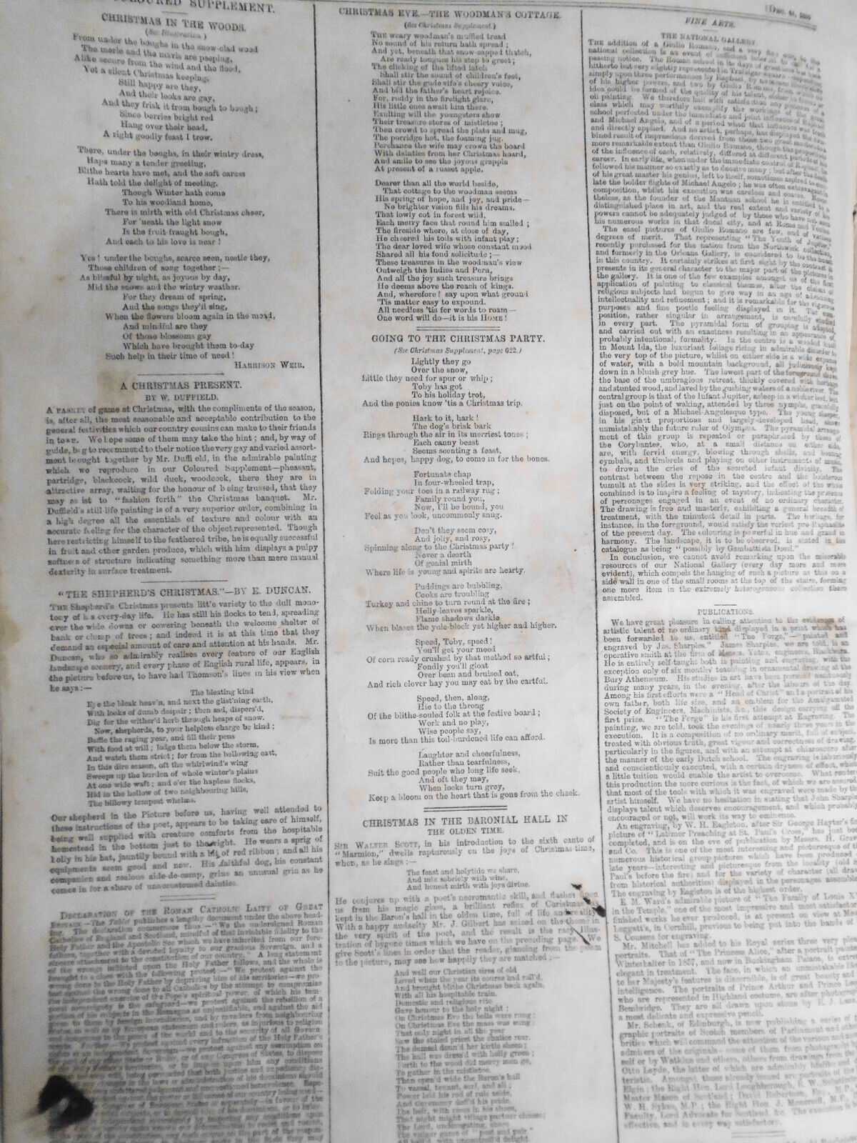 The Illustrated London News December 24, 1859 original with Christmas Supplement