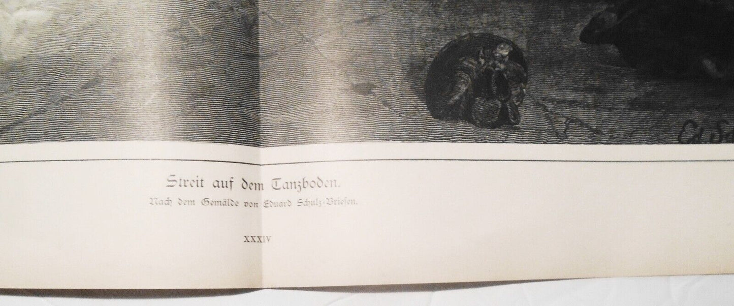 Streit auf dem Tanzboden by Eduard Schulz-briesen. 1882 - 16 x 22 inches