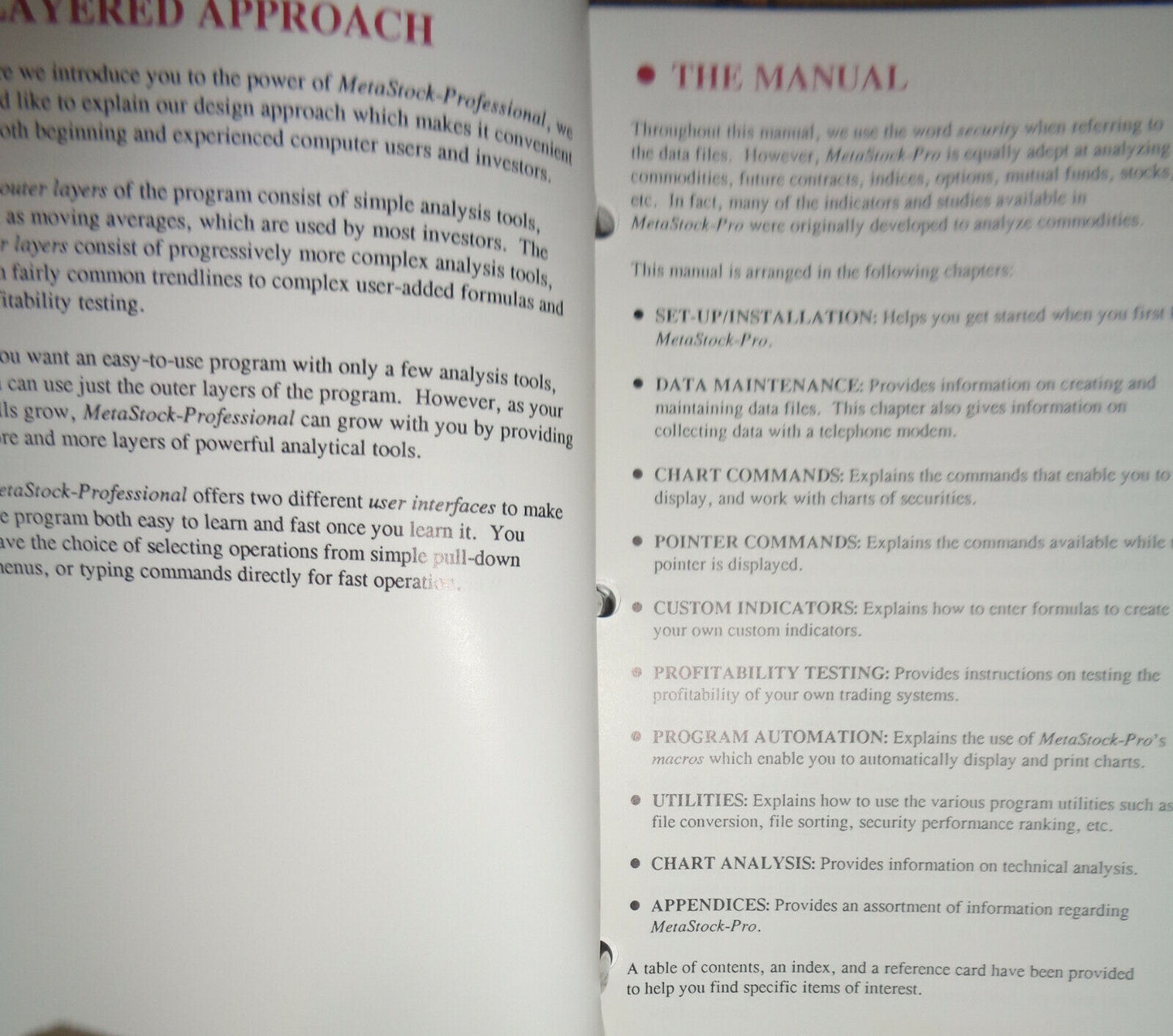METASTOCK PROFESSIONAL, by Equis, 1989. Technical Analysis, for IBM PCs. Unused