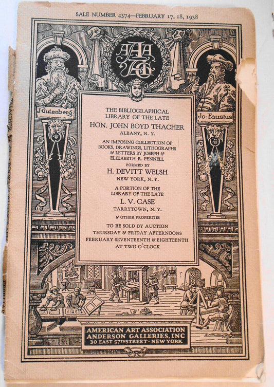 Important bibliographies... John Boyd Thacher; Joseph Pennell collection - 1938