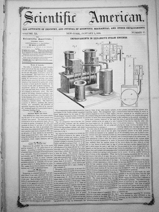 Scientific American, January 5, 1856. Arctic expedition; fountain pens; etc.