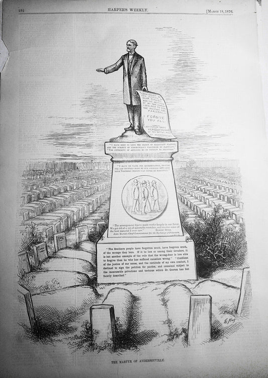 [Jefferson Davis] The Martyr of Andersonville, by Thomas Nast - HW 1876