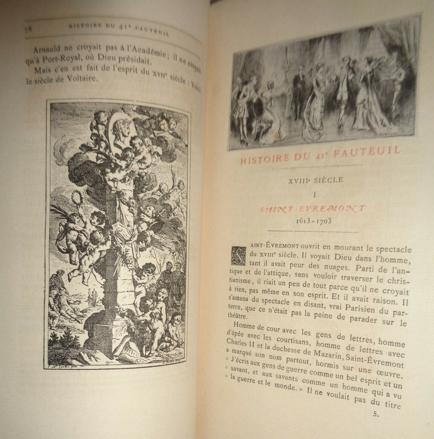 1882 Histoire du 41me Fauteuil de l'Academie francaise - Arsène Houssaye Ltd ed