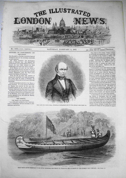 Illustrated London News, February 9, 1861 - Opening of Parliament; Coventry woes
