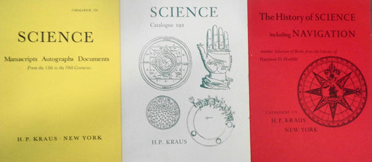 H.P. Kraus : 3 Science rare books catalogs -- 155, 192, 171