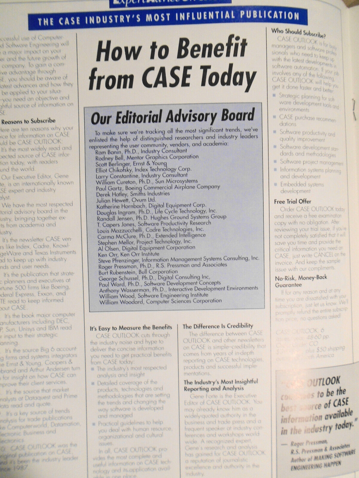 CASE User, October 1990 - Newsletter for Software Practitioners