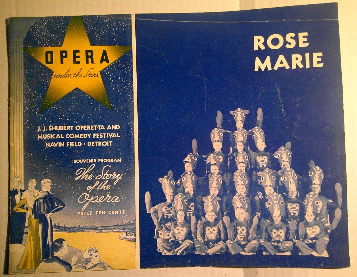 1935 Opera Under The Stars - 3 Programs: Rose Marie, Blossom Time, Bittersweet