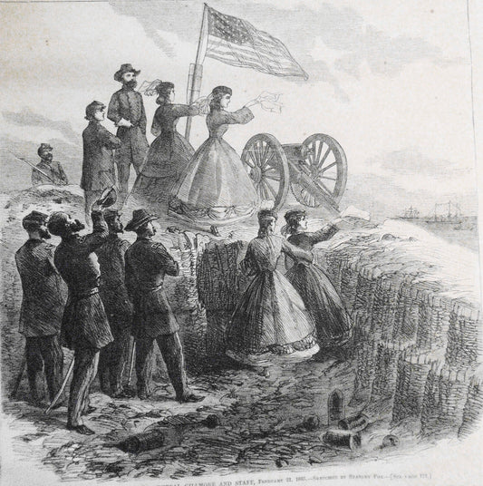 Visit to Fort Sumpter by General Gillmore and Staff - Harper's Weekly 3/18/1865