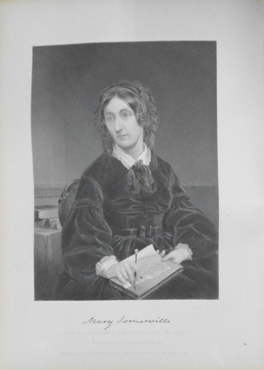 Mary Somerville - steel engraving - 1873 - Duyckinck Portrait Gallery