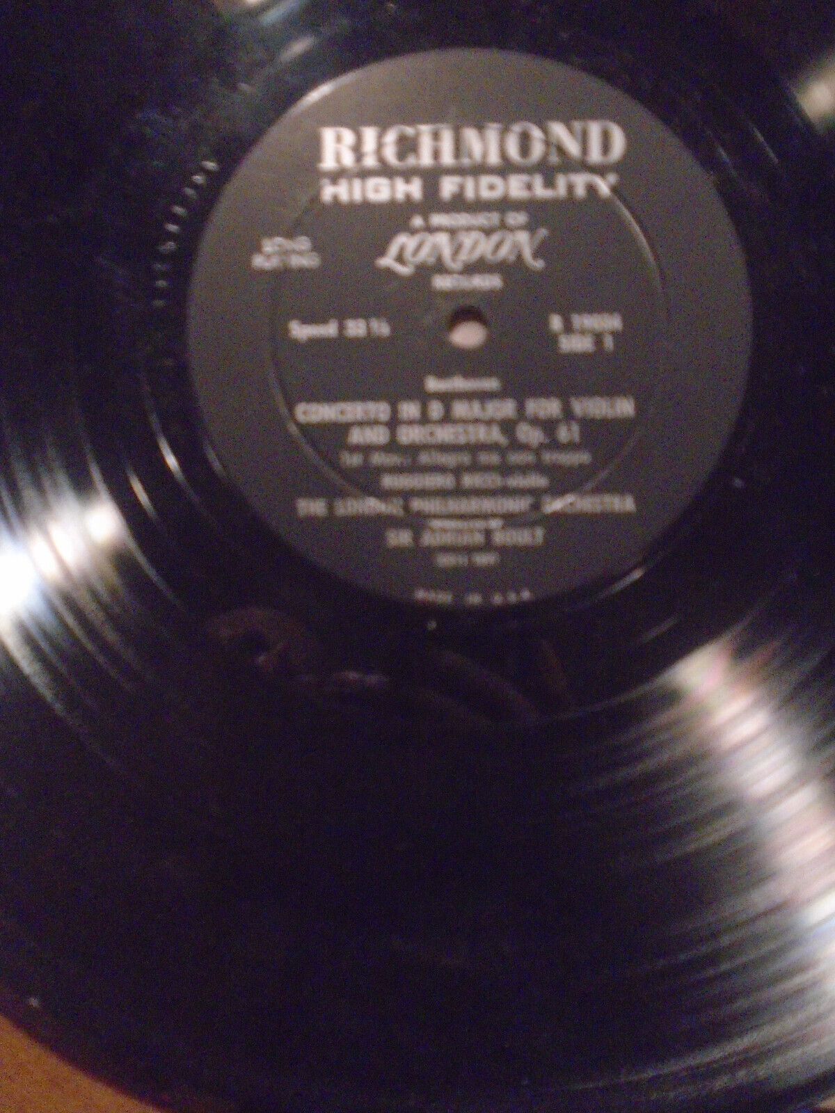 Ruggiero Ricci, violin : 2 vinyl LPs lot : Tchaikovsky, Beethoven