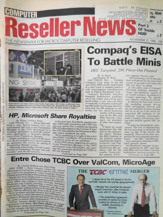 Computer Reseller News - Nov. 21, 1988 - Newspaper for Microcomputer Reselling