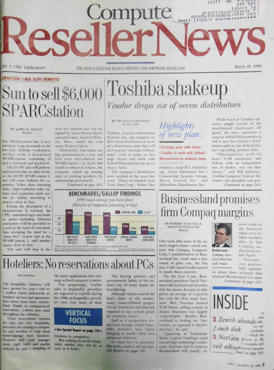 Computer Reseller News - March 19, 1990