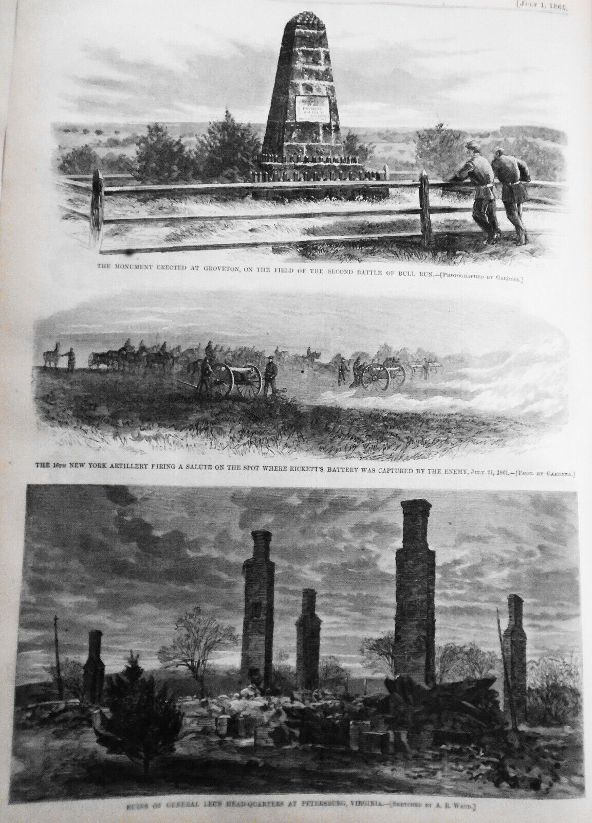 Original Harper's Weekly July 1, 1865 Complete issue - Trial of Conspirators etc