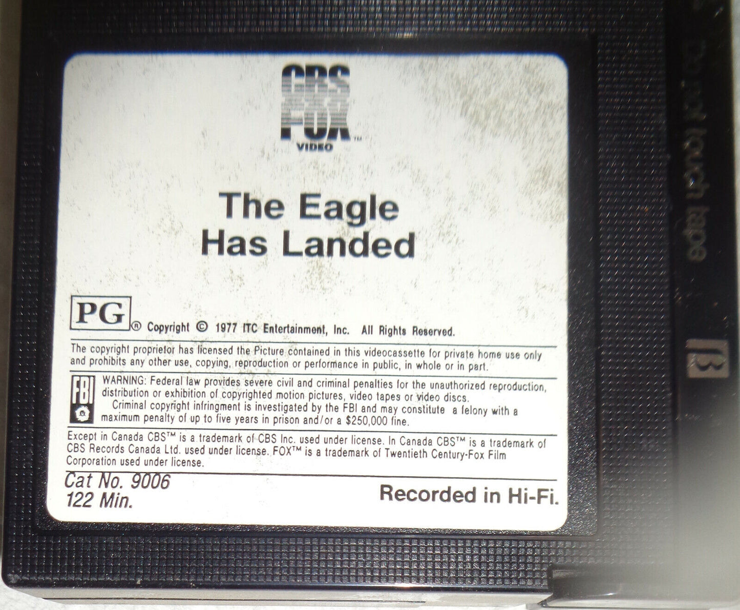 The Eagle Has Landed  - Betamax Beta tape