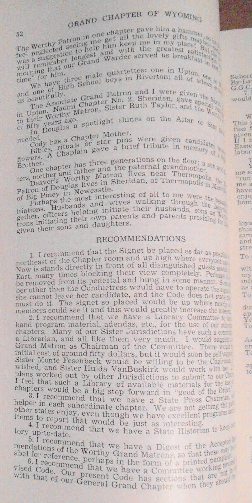 1950 Proceedings of Grand Chapter of Wyoming, Order of the Eastern Star