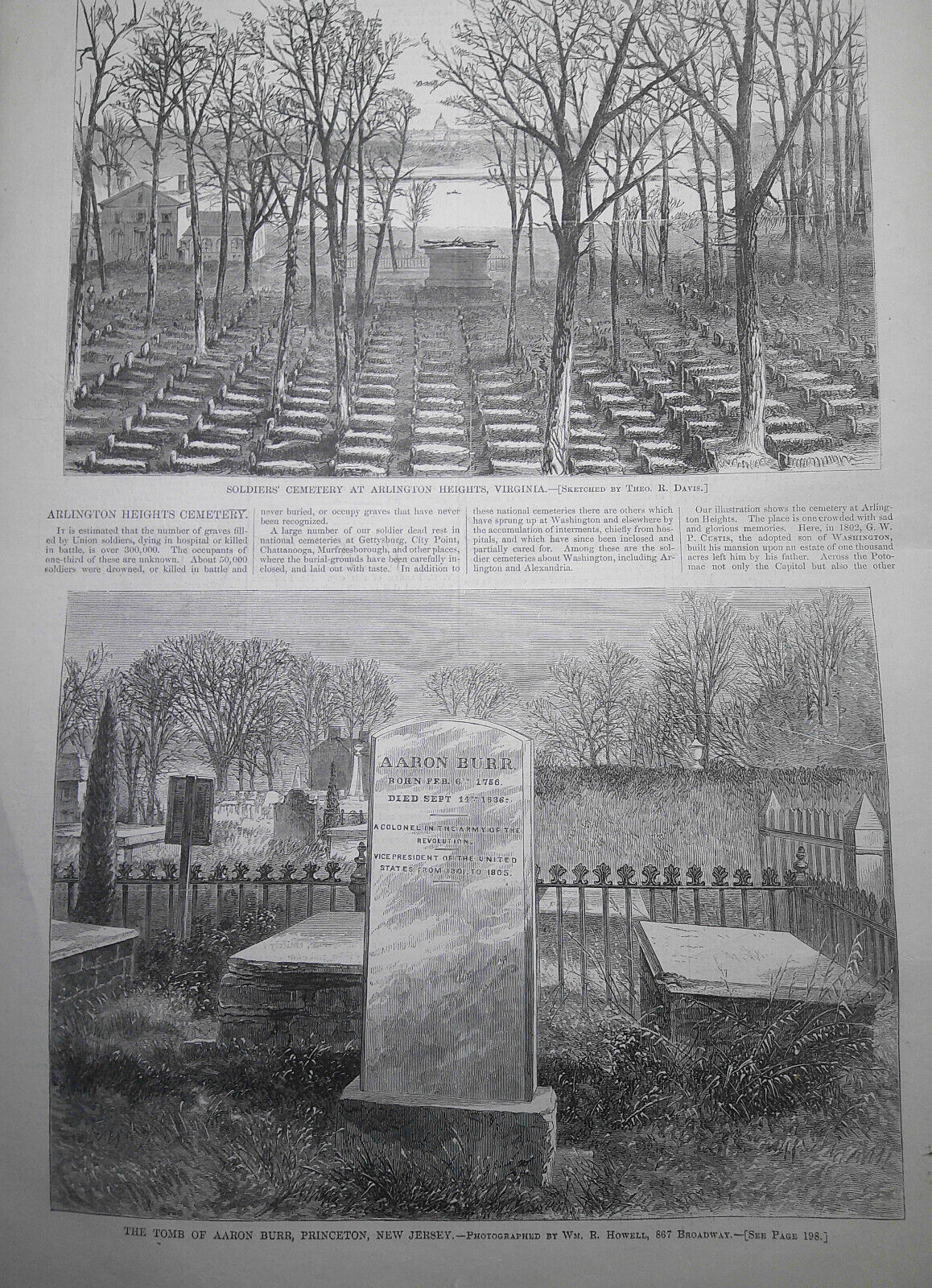 Harper's Weekly March 27, 1869 - Reconstructed cabinet; Arlington Cemetery; etc