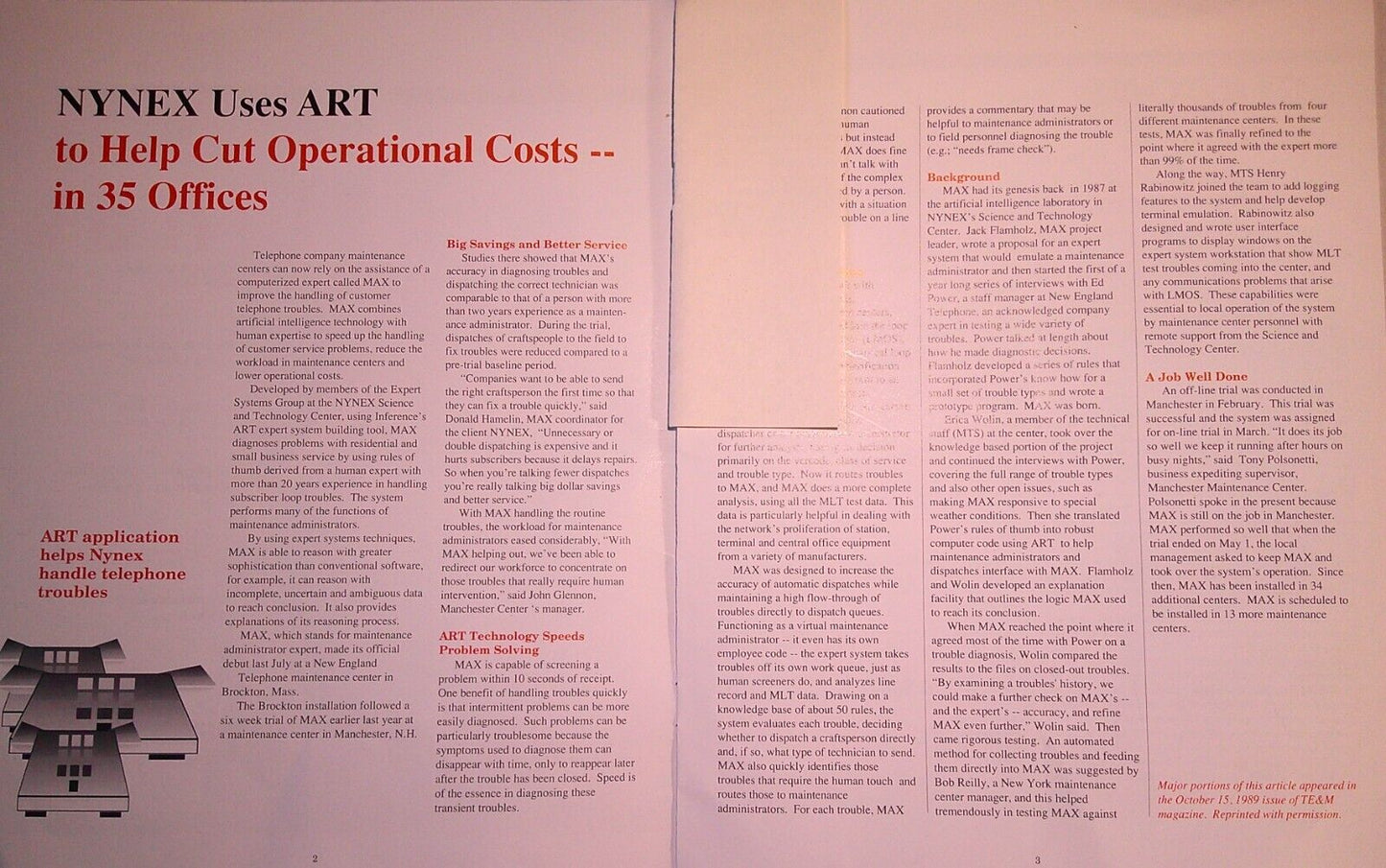 ARTLines Vol 1, No 2, April 1990 by Inference Corporation + Background  [ART-IM]