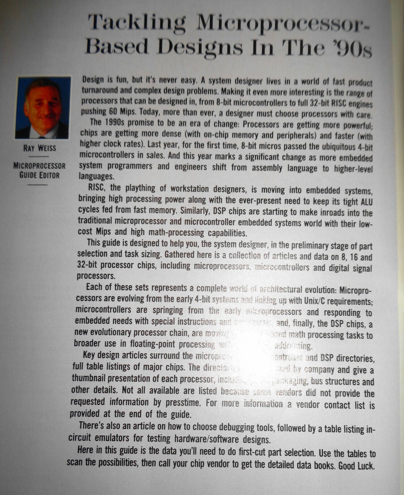 Electronic Engineering Times - Special Issue, Microprocessor Design Guide, 1990