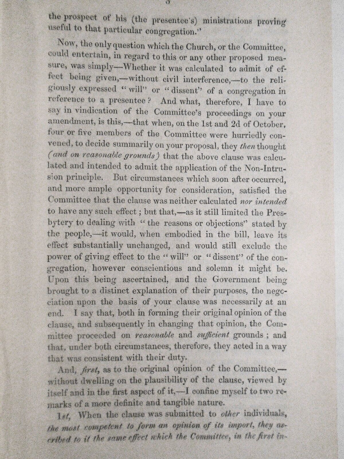 1842 Letter to Sir George Sinclair... in reference to the Scotch Church question