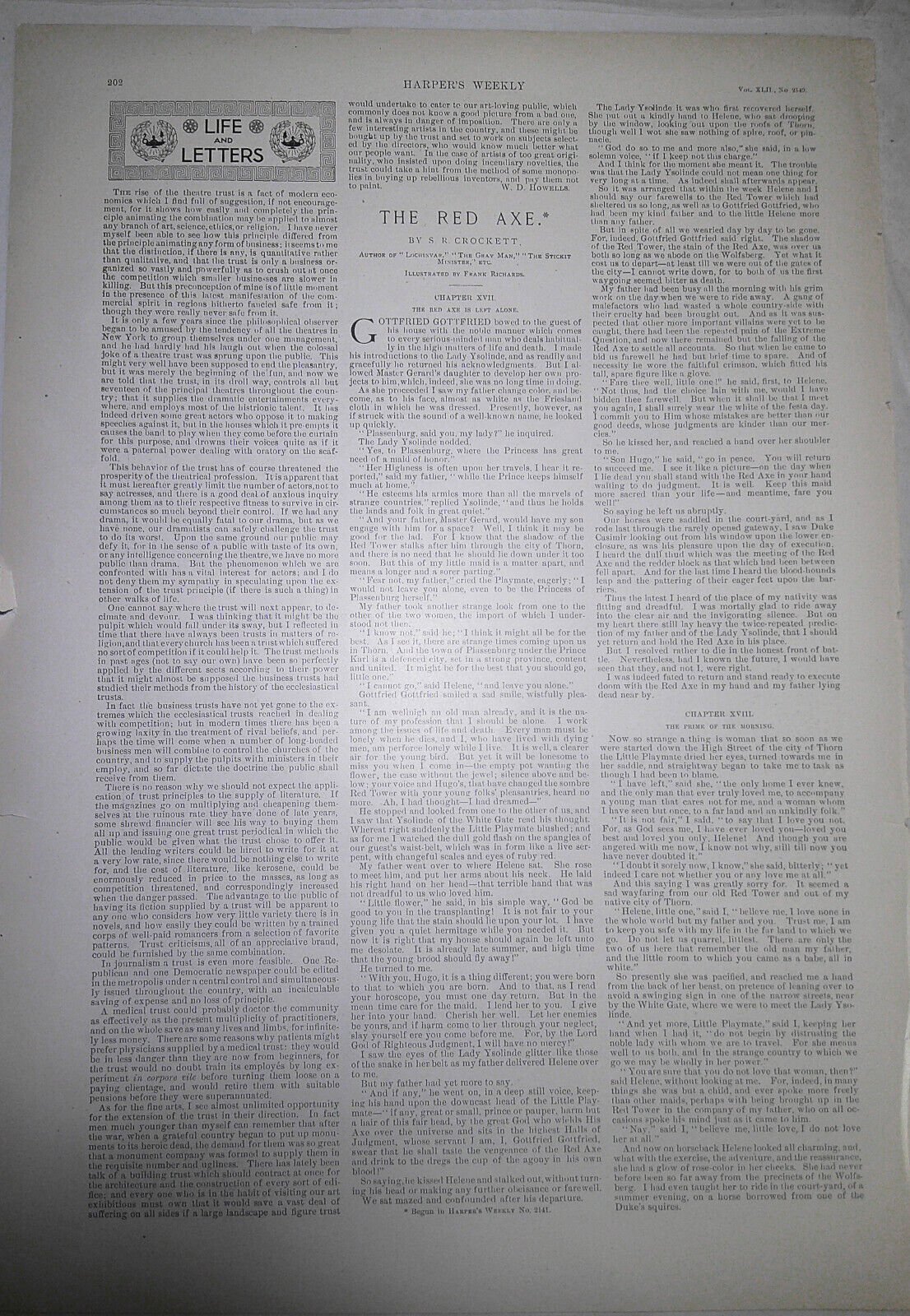 "With the Cuban Insurgents" - Harper's Weekly, February 26th, 1898. Original