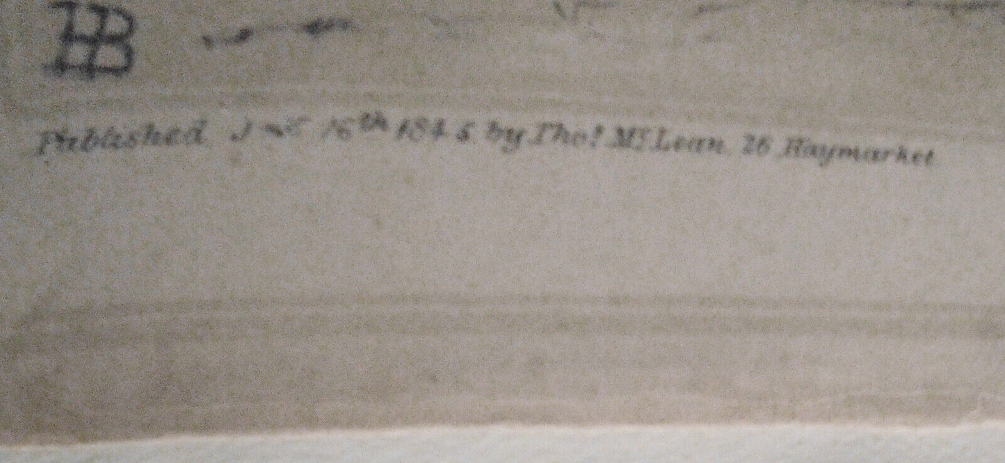 1845 Sad occurrence near Exeter. A bishop tossed by a bull - by John Doyle (HB).
