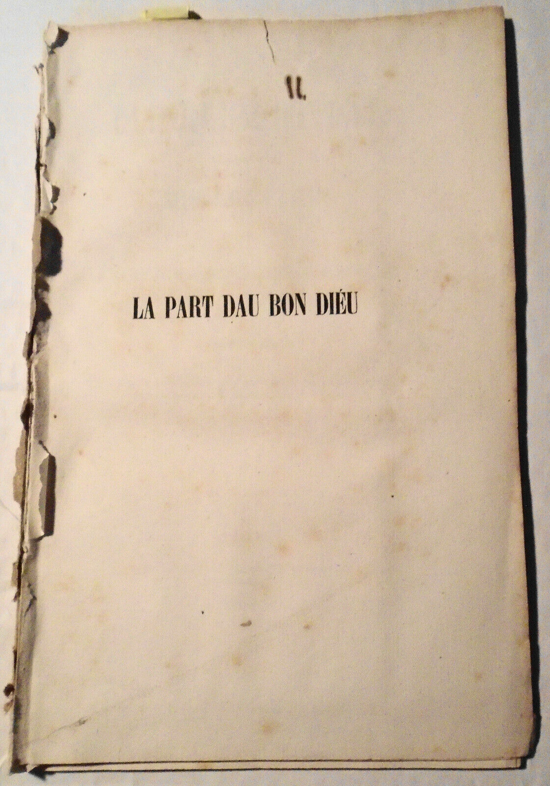 1853 Roumanille: La part dau bon Dieu: precede d'une dissertation l'orthographie
