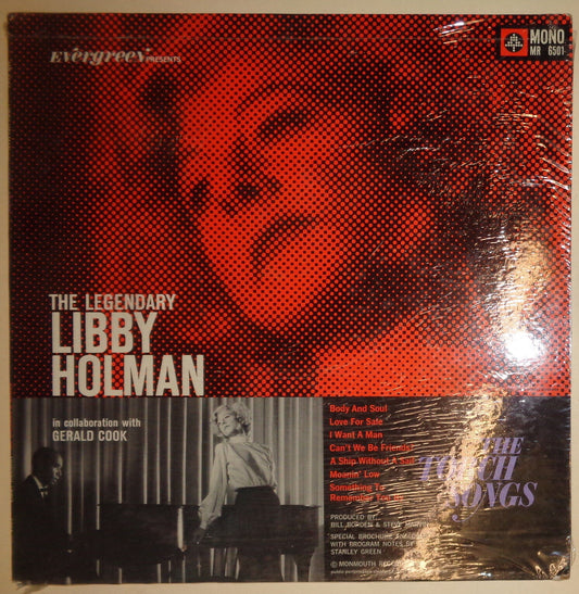 SEALED - THE LEGENDARY LIBBY HOLMAN - vinyl LP. MONMOUTH RECORDS MR 6501 - MONO