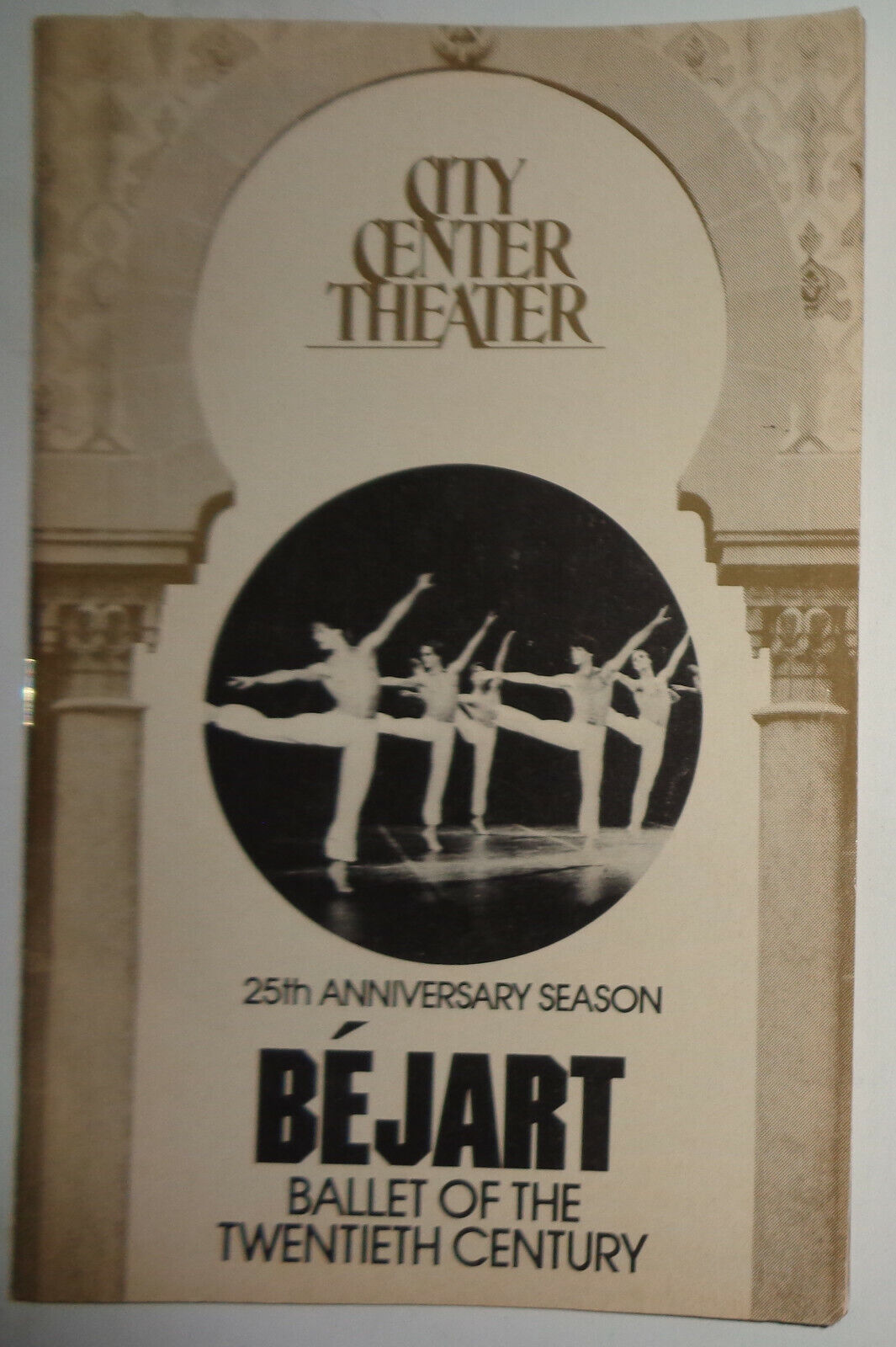 BEJART BALLET OF THE 20th CENTURY PROGRAM -  Nov 1985 City Center Theater, NYC