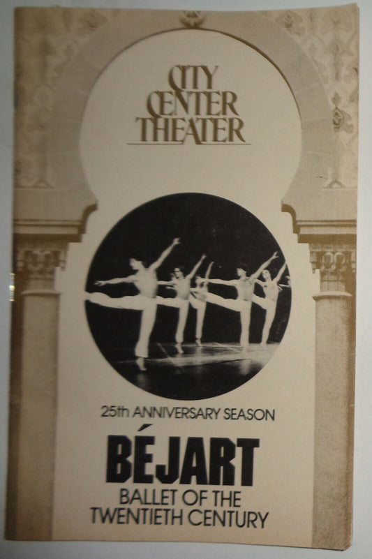 BEJART BALLET OF THE 20th CENTURY PROGRAM -  Nov 1985 City Center Theater, NYC
