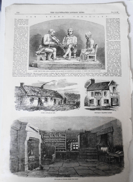 The Burns Centenary - Illustrated London News - January 29, 1859