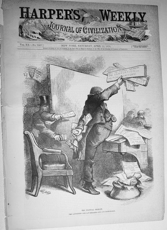 The Political Problem, by Thomas Nast  - Harper's Weekly, April 15, 1876