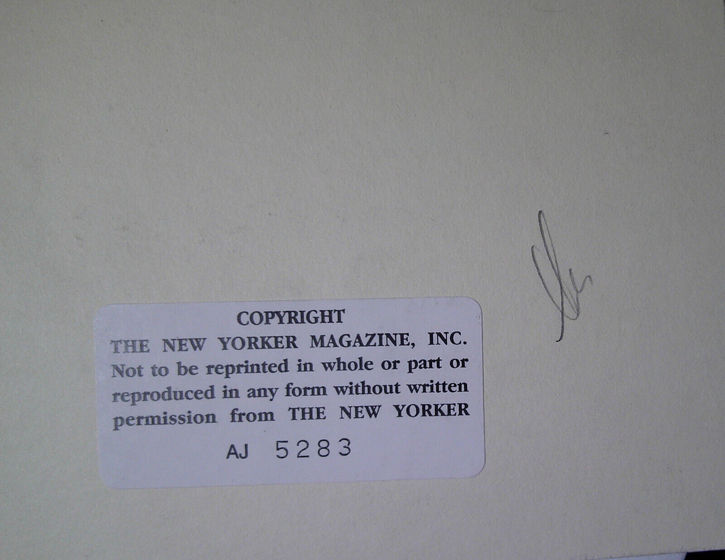 Original Bernard Schoenbaum cartoon art for The New Yorker, 1995