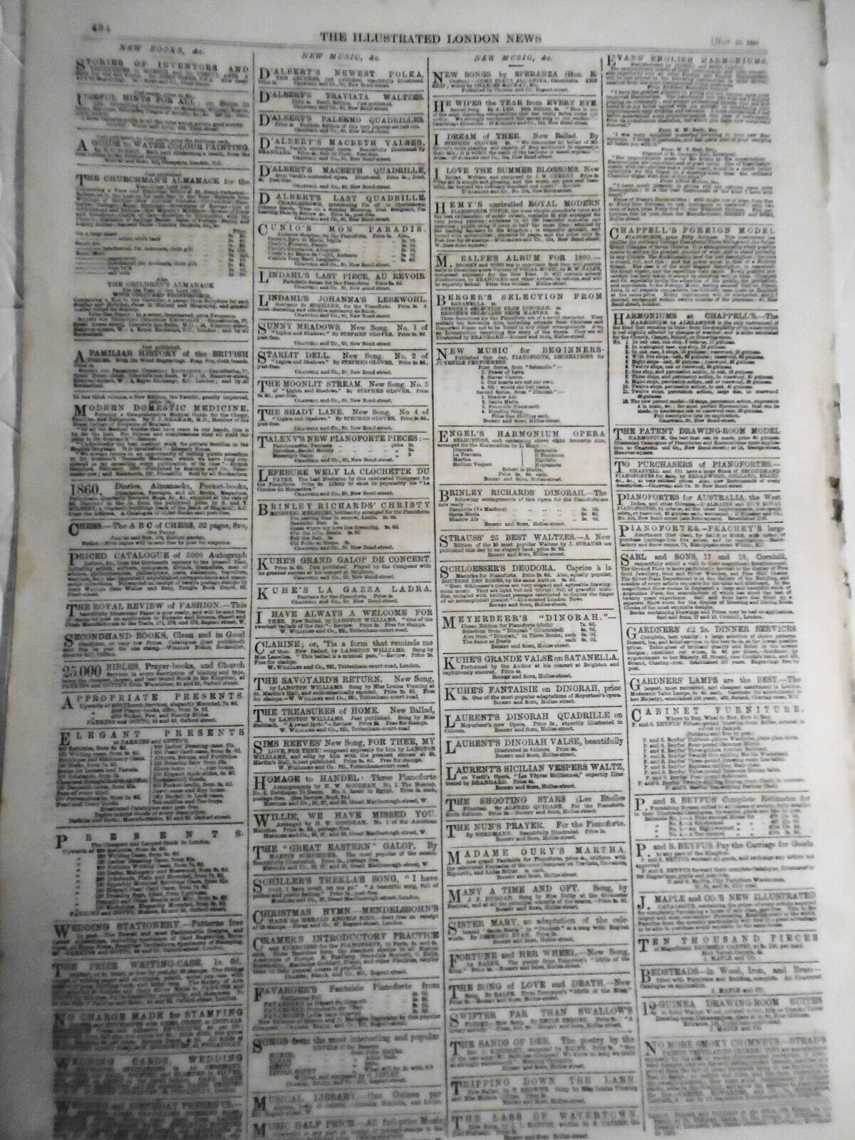 The Illustrated London News, November 19, 1859 War in Morocco; Schiller Festival