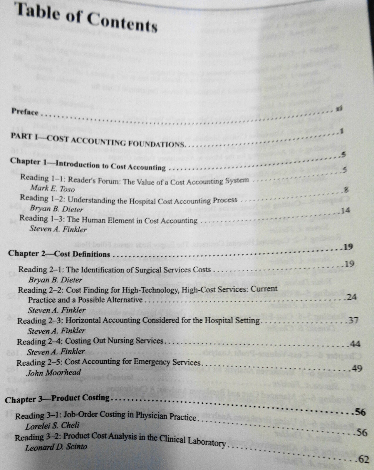 Issues in Cost Accounting for Health Care Organizations by Steven A Finkler