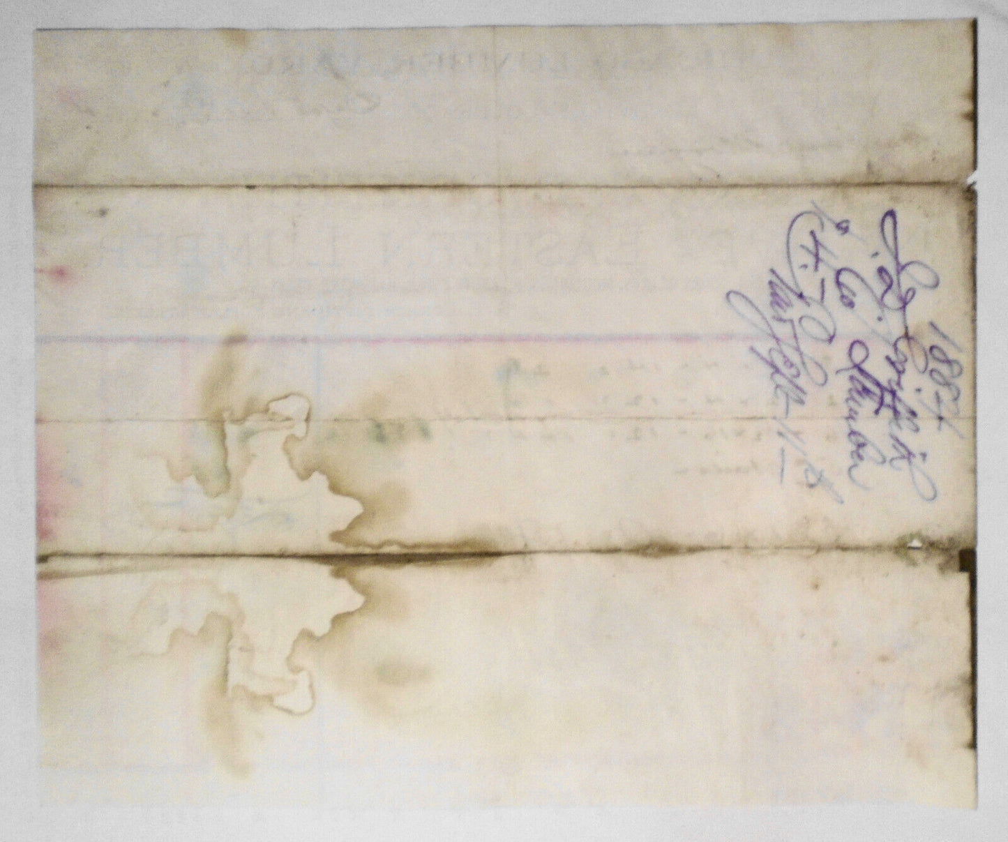 1884 Chicago Lumber Yard billhead receipt - bought of J D Griffith, Leadville CO