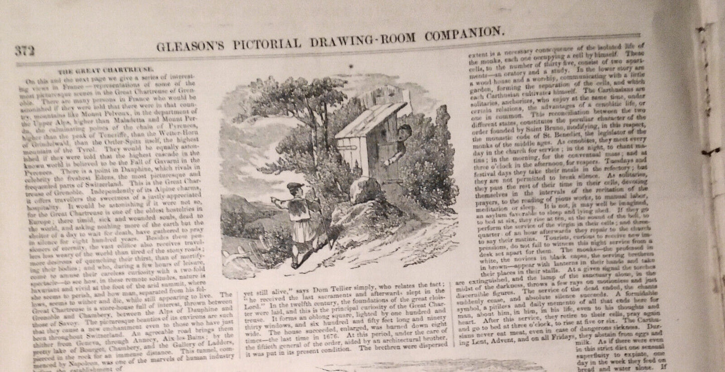 Gleason's Pictorial, June 17, 1854 - Marblehead, MA; Cologne; Great Chartreuse
