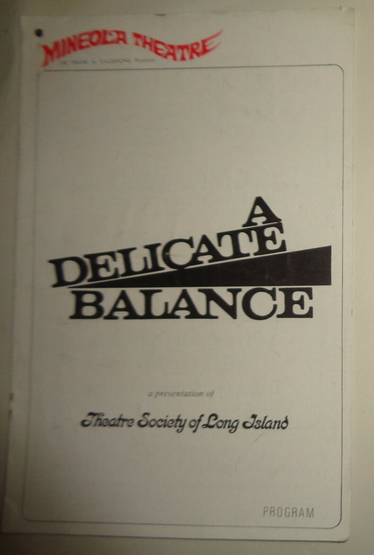 June Havoc in  A DELICATE BALANCE - PROGRAM - LONG ISLAND: MINEOLA THEATRE, 1967