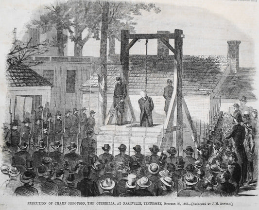 Execution of Champ Ferguson - Harper's Weekly, November 11, 1865 - Original