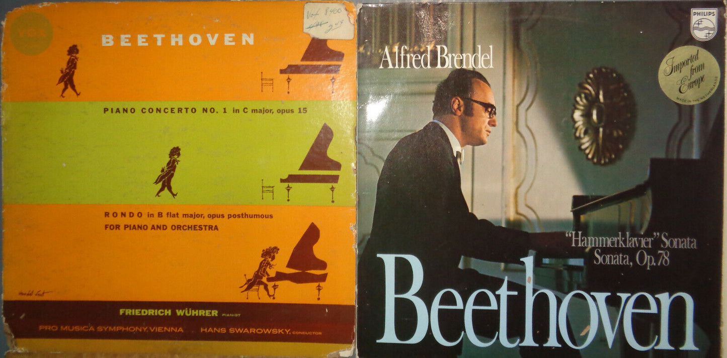 12 Beethoven LPs : Wuhrer, Brendel, Steinberg, Bohm, Szell, Kempff, Ashkenazy...