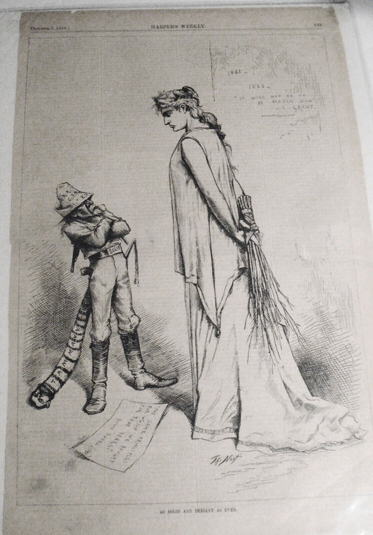 As solid and defiant as ever, by Thomas Nast. Harper's Weekly October 2, 1880