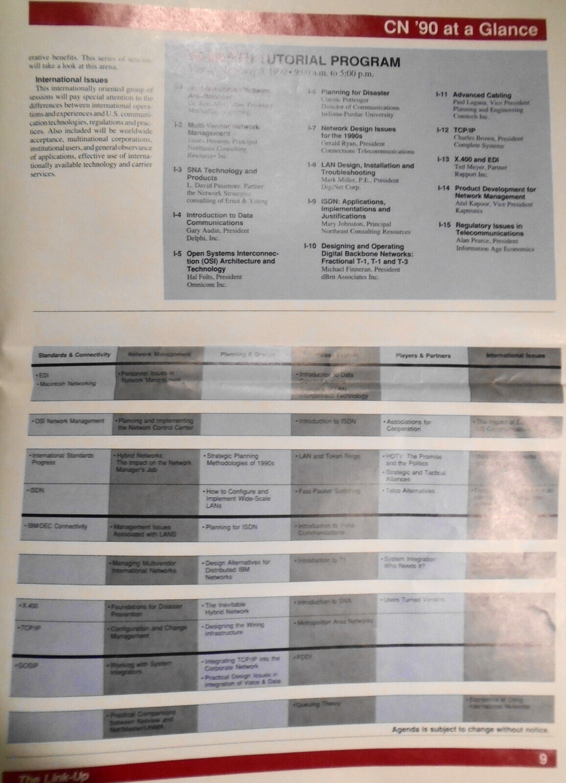 The Link-Up, Oct. 1989 - Communication Networks Conference & Exposition program