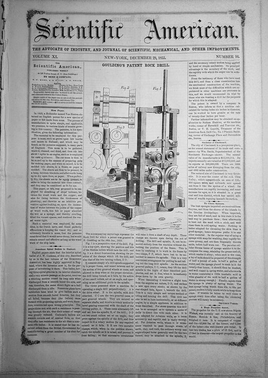 Scientific American, December 29, 1855. Franklin's great discovery; etc