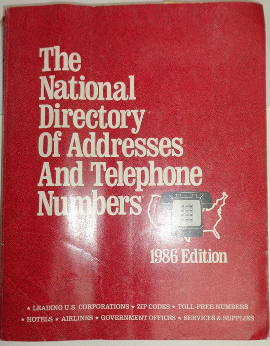 The National directory of addresses and telephone numbers 1986 Edition