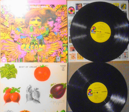 Cream : Disraeli Gears & Best of Cream - 2 LP lot - Eric Clapton; vinyl records