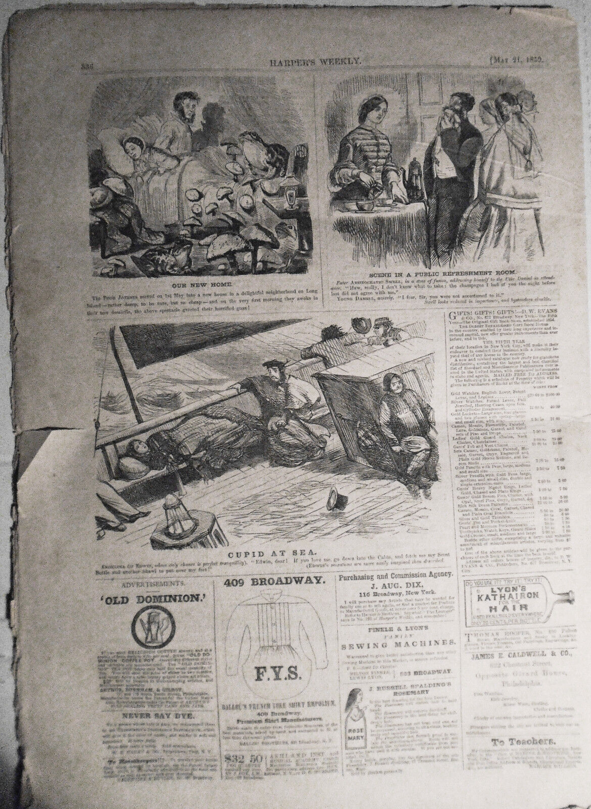Harper's Weekly May 21, 1859 Crisis In Italy; Dickens; Sardinian Fortifications