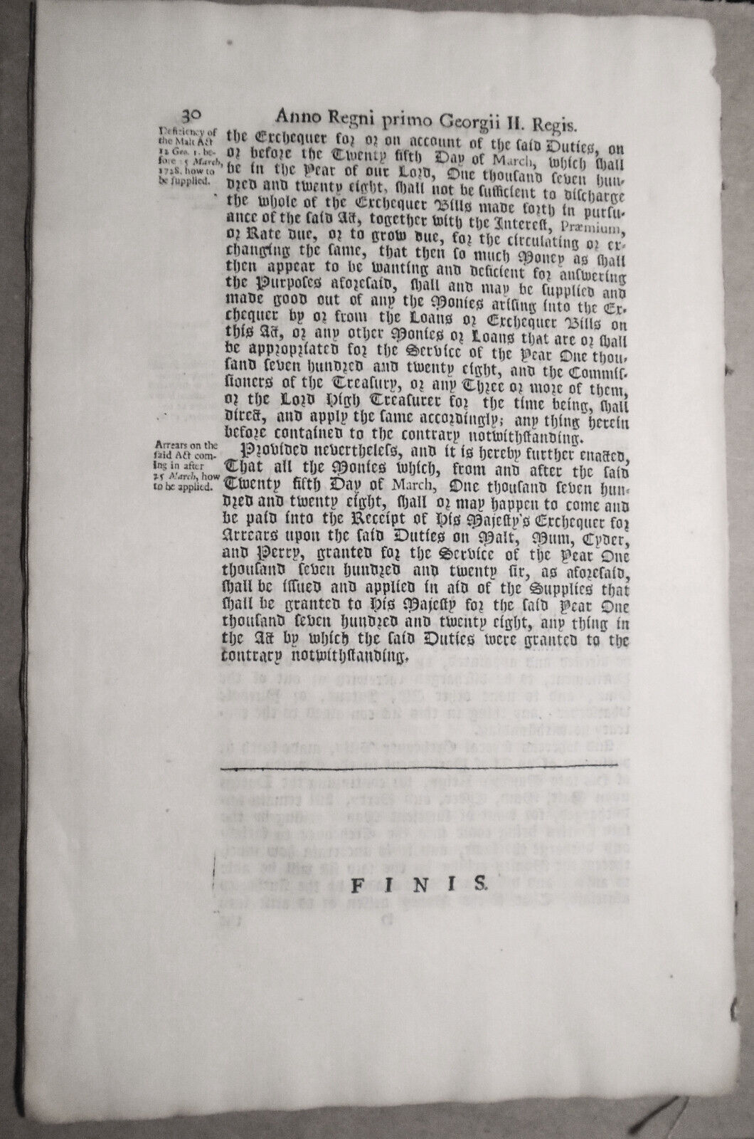 [Alcohol] 1728 King George II: An Act for continuing the duties upon malt, mum..