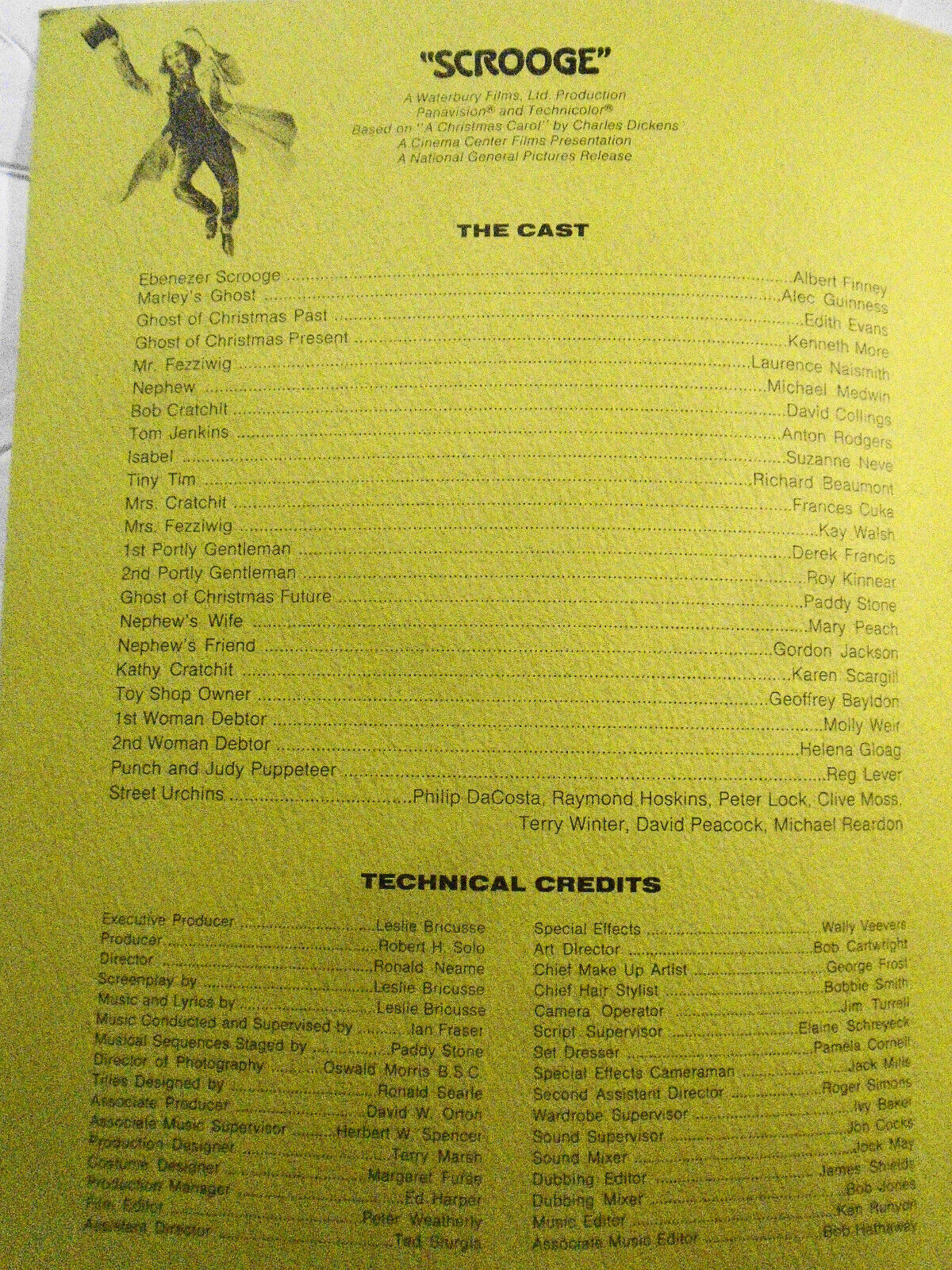 What the DICKENS have they done to Scrooge? Movie Promo brochure 1970